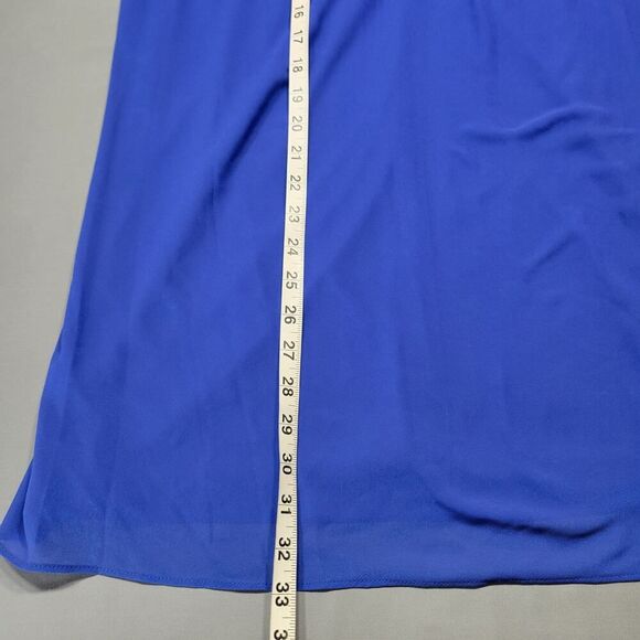 IN Blue Cobalt Mini Dress NEW $59 Sleeveless Sundress Pleated Scoop Women Size M - Picture 7 of 10